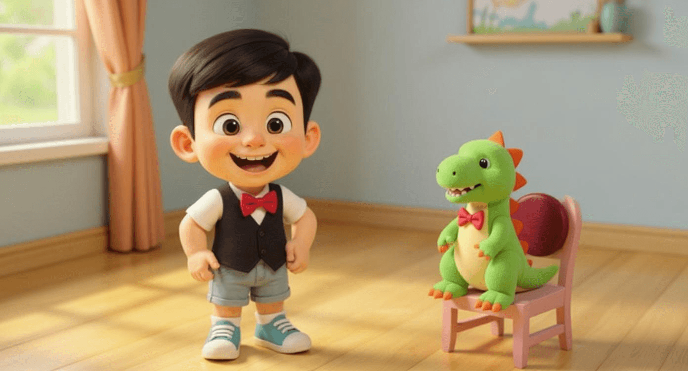 3D animated character Mr. Kin for an educational series
